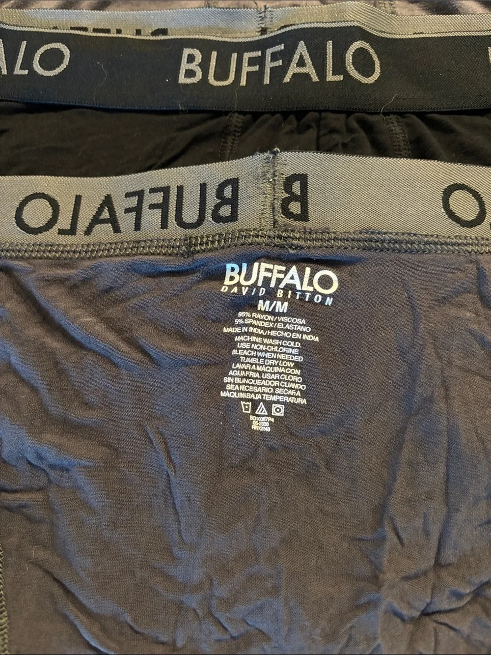 Buffalo David Bitton Men's Black and Dark Gray Boxer Briefs - 3-Pack